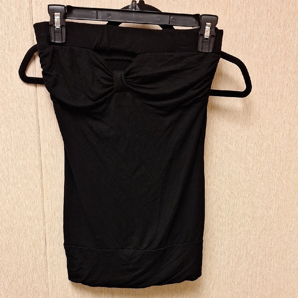 Black Strapless Top